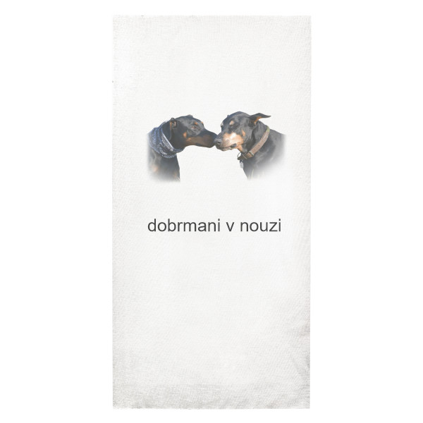 Nákrčník/bandana s potiskem nákrčník dobrmani